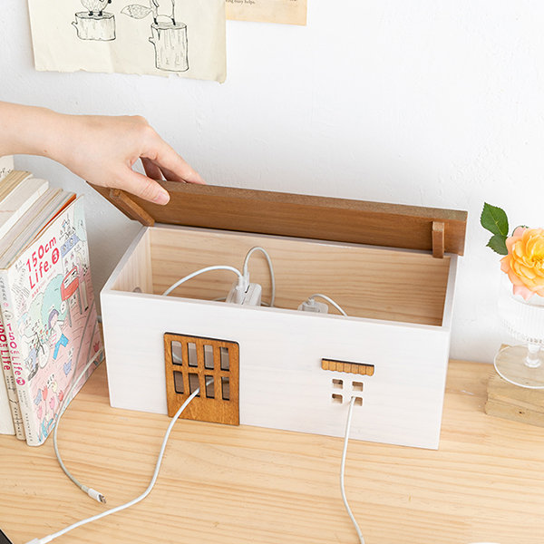 Cute Cafe Charger Organizer - Creative Decor - Lid Included
