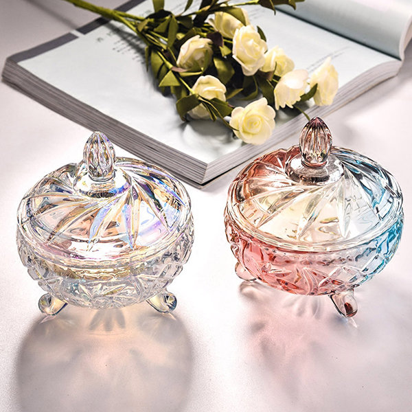 Iridescent Glass Jars