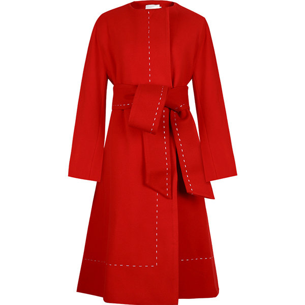 Cozy Winter Coat - Polyblend - Red - 4 Sizes - ApolloBox