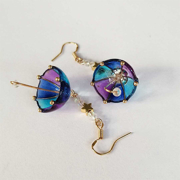 Vibrant Umbrella Earrings - 14K Gold Filled - 2 Styles Available ...