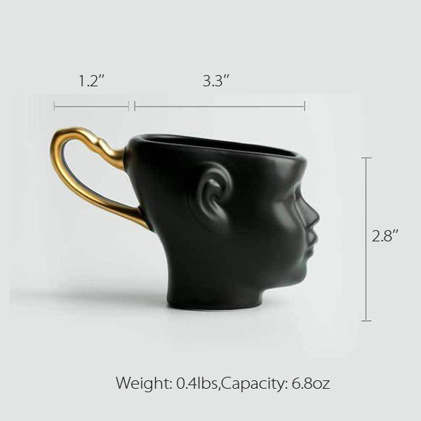 Modern Ceramics Coffee Mug Coffee Lovers Gift Face Mug Porcelain