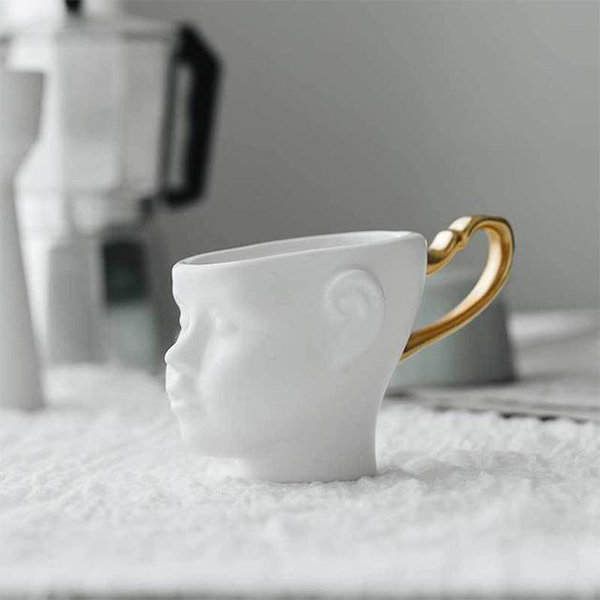 Modern Ceramics Coffee Mug Coffee Lovers Gift Face Mug Porcelain