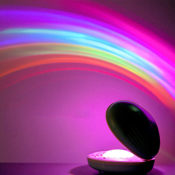 VE-1660 Vibe Essential LED Lucky Rainbow Projector Lamp White E5757 