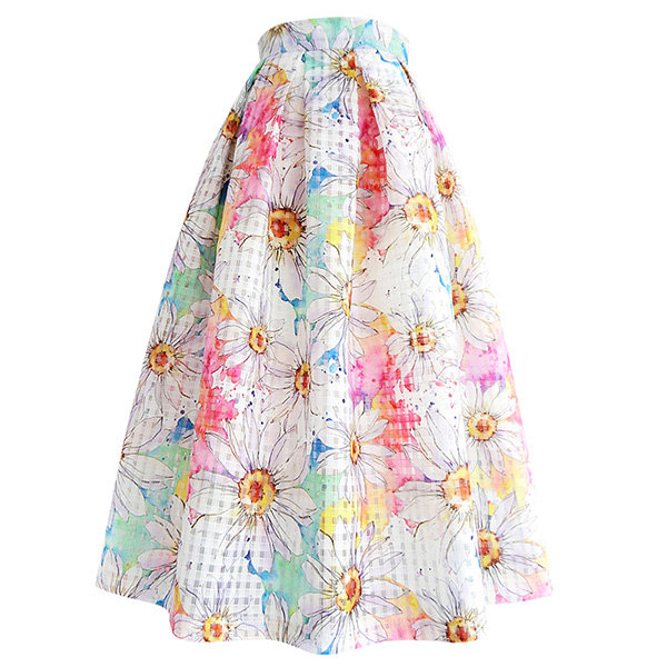 Vibrant Floral Skirt - ApolloBox