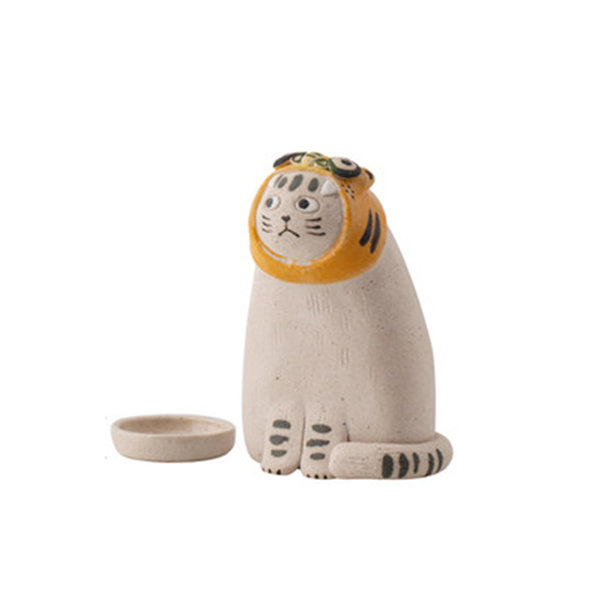 Hand-Painted Ceramic Cat Figurines from Peru (Set of 3) - Colorful Kittens