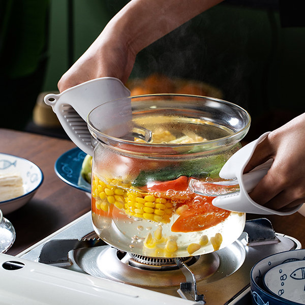 cooking saucepan glass ramen pot Glass Bowls with Lid Clear