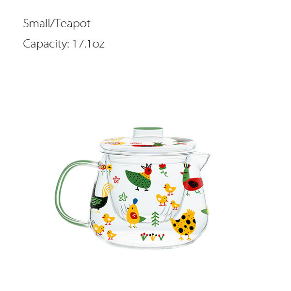 Fun Prints Glass Teapot And Cups - ApolloBox