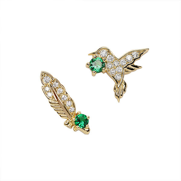 Kingfisher And Feather Earrings - ApolloBox