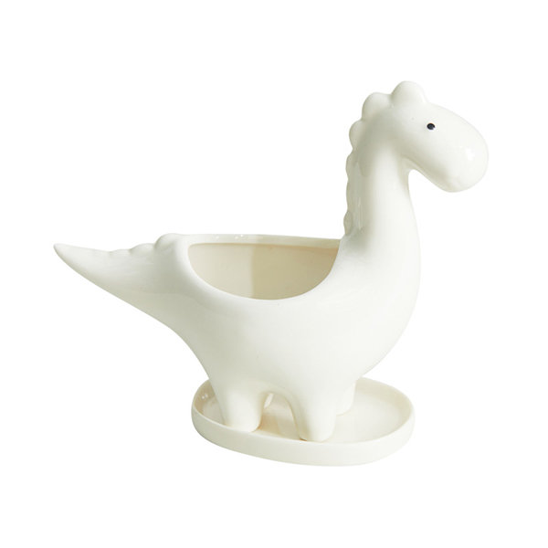 Half dino orders cup, half dinosaur flower vase, Porcelain reptile