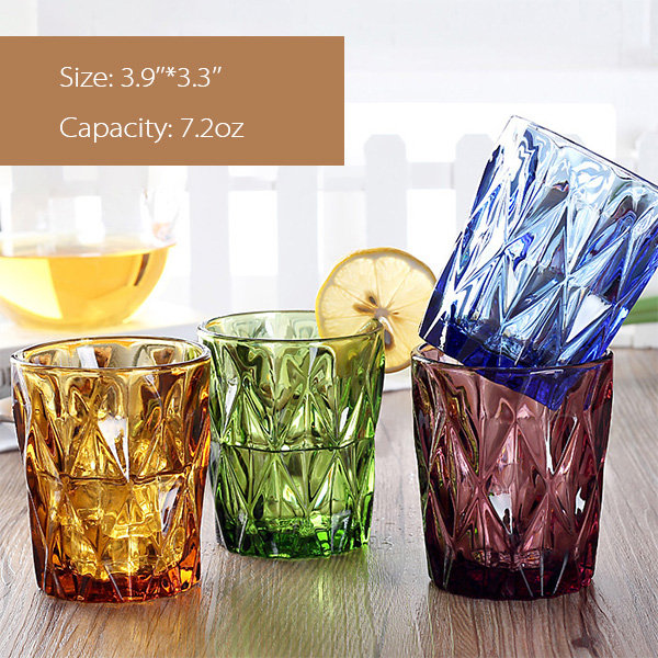 Colorful Glass Cup Set - ApolloBox