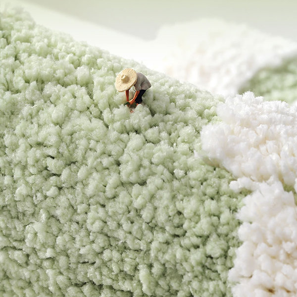 Polka Dot Absorbent Bathroom Mat - Ultra-Absorbent Plush - Vibrant Green  Tones from Apollo Box