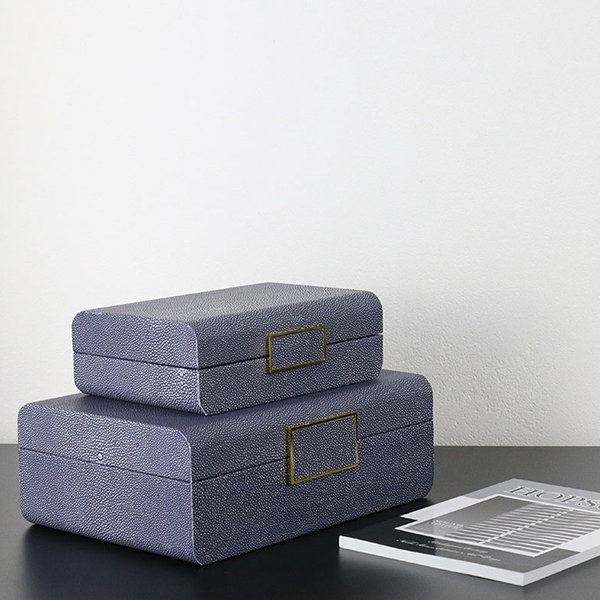 Buy wholesale Tissue box faux leather stingray grey