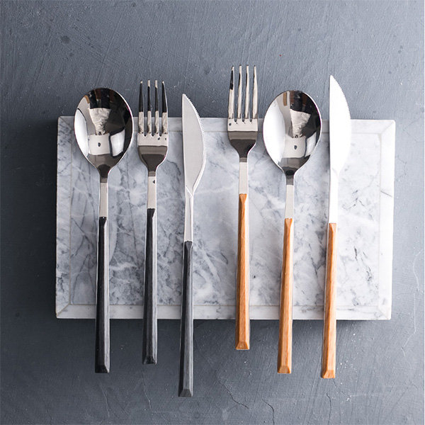 Modern Black Flatware from Apollo Box