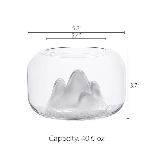 Moonsun Brand Transparent Fish Shape Glass Fish Bowl, Packaging