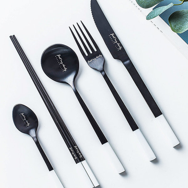 Modern Black Flatware - ApolloBox