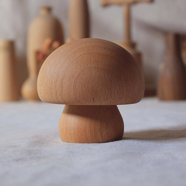 wood mushroom lamp