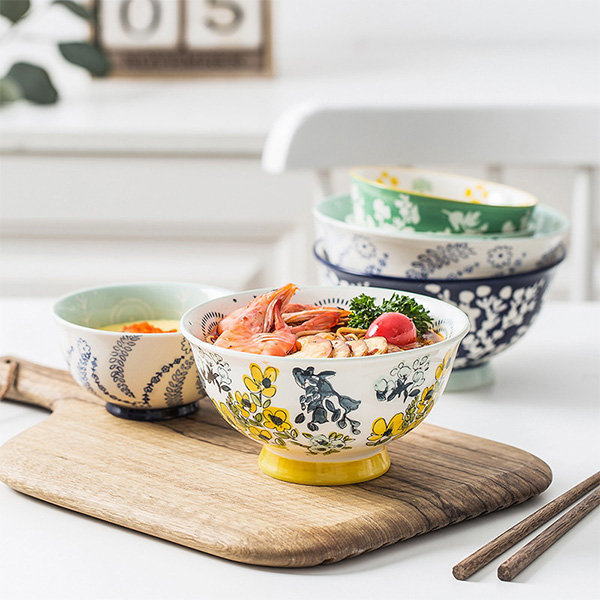 Japanese Floral Ceramic Bowl