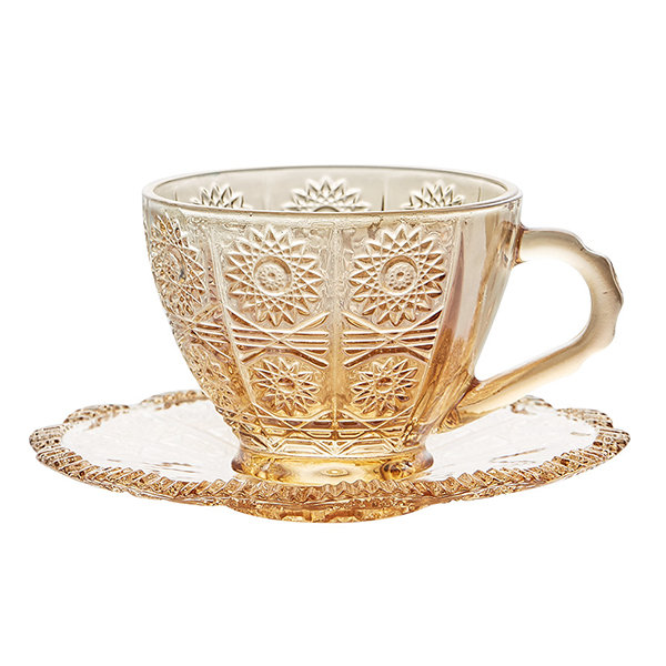 Embossed Tea Cup And Saucer - ApolloBox