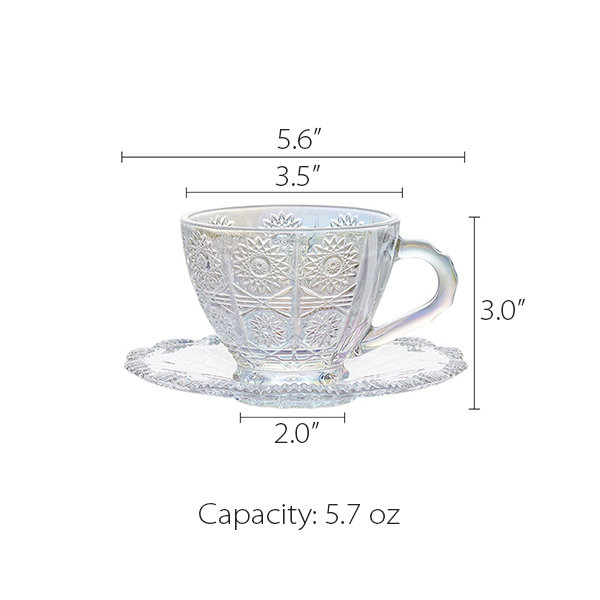 Imprinted Glass Tea Cups with Lid (13 Oz.)