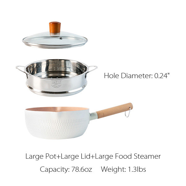 Stainless Steel Cooking Pot, Nonstick Frying Pan, Multipurpose