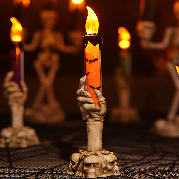 Spooky Candle Like LED Light - Plastic - Halloween Collection