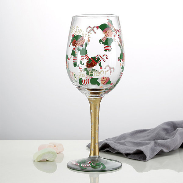 Colorful Wine Glass - Festive Cheer - 3 Styles from Apollo Box