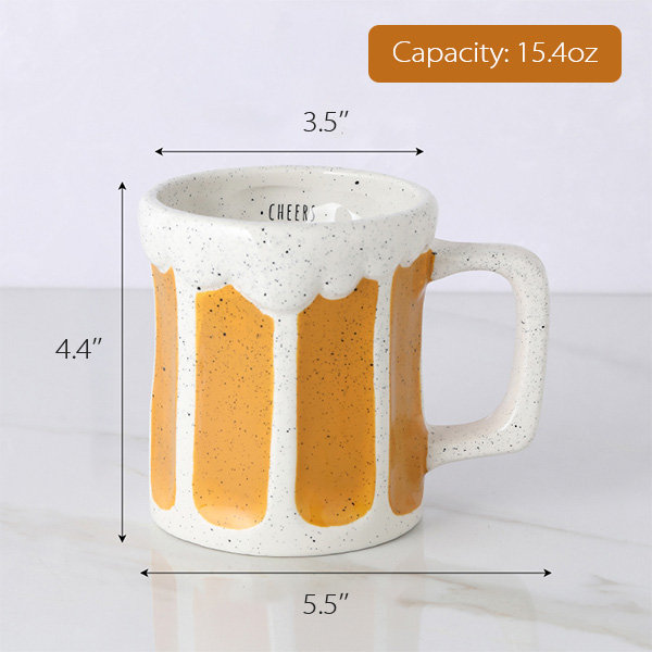 Glass Beer Mug - 2 Pcs - Cool Drinkware - 5 Colors Available from Apollo Box