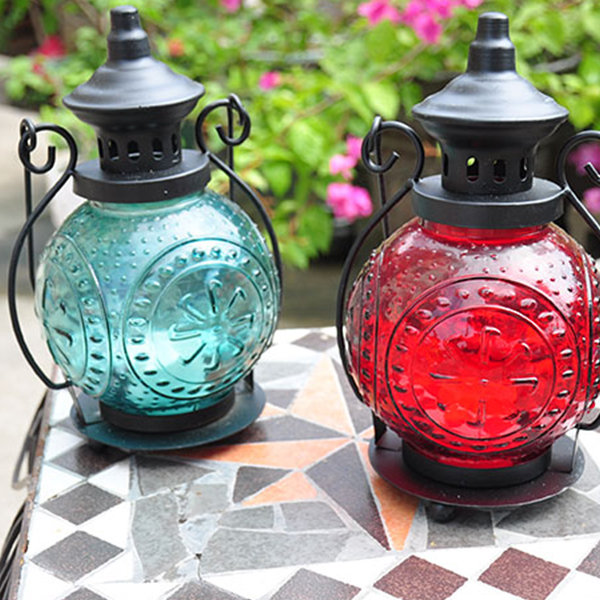 Outdoor Camping Candle Lantern - Portable Vintage - Metal Hanging Hook from  Apollo Box