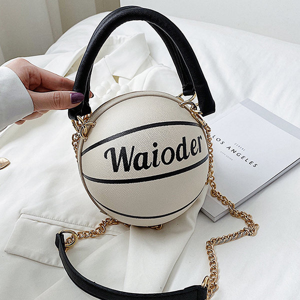 Basketball Inspired Bag - Plush - Polyester - Black - White - 3 Colors -  ApolloBox