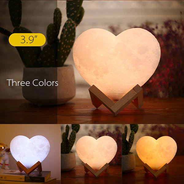 Monarca cortina Instalar en pc Glowing Heart Light - Wood - 2 Color Options - 5 Sizes - ApolloBox