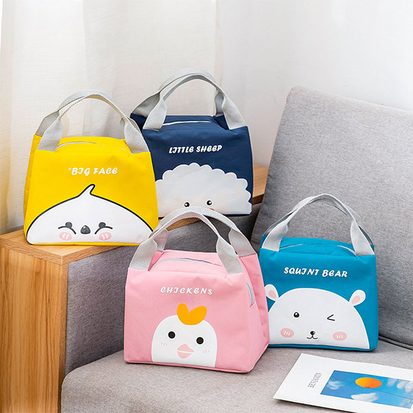 Kawaii Bear Lunch Bags For Women Kids Girl Cute Korean Canvas Insulated  Portable Picnic Tote Food Storage Bags For Office Lady