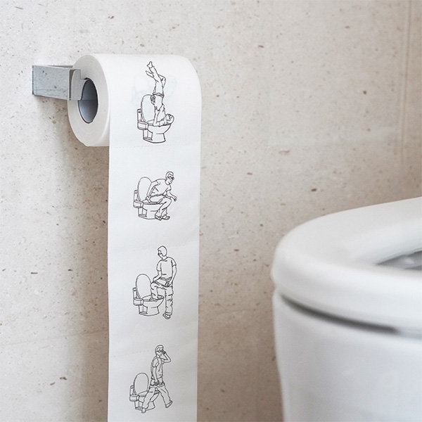 Wood Mounted Rubber Stamp, Toilet Paper Roll, Humor, Funny, Bathroom Roll  Holder