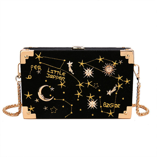 Velvet Starry Sky Bag - Pink - Gray - Black - ApolloBox