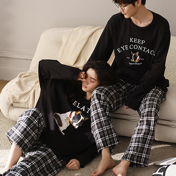 Warm Cotton Pajamas For Couples - 4 Sizes from Apollo Box