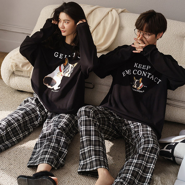 Warm Cotton Pajamas For Couples - 4 Sizes - ApolloBox
