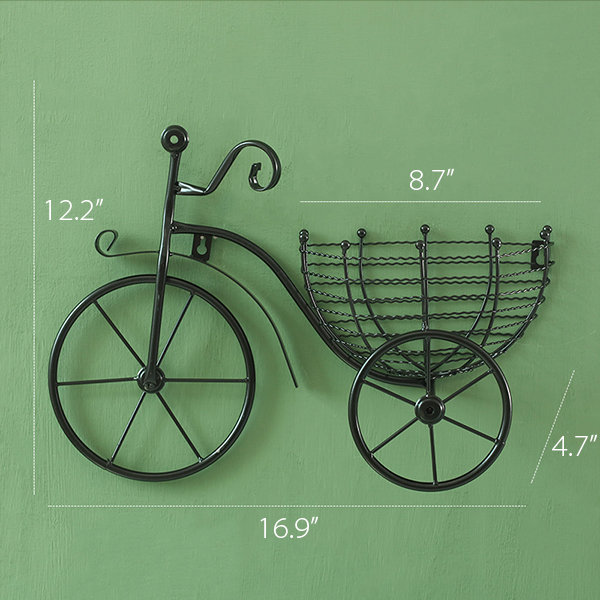 Bicycle Wall Mounted Flower Basket - ApolloBox