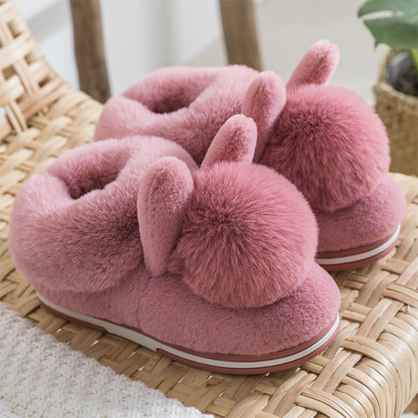 Kawaii Pink Bunny Ears Slippers
