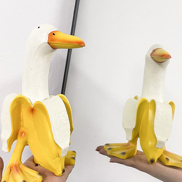 Banana Duck Decorative Piece - Resin - 2 Sizes - ApolloBox