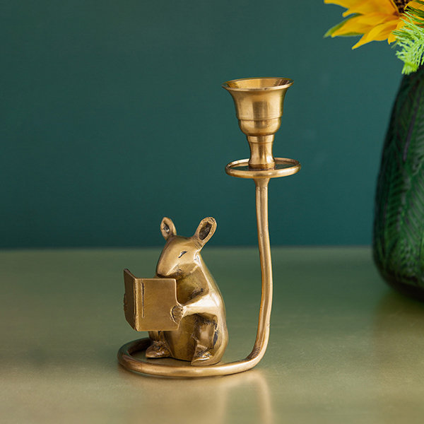 Mouse Candlestick - Brass - 2 Styles