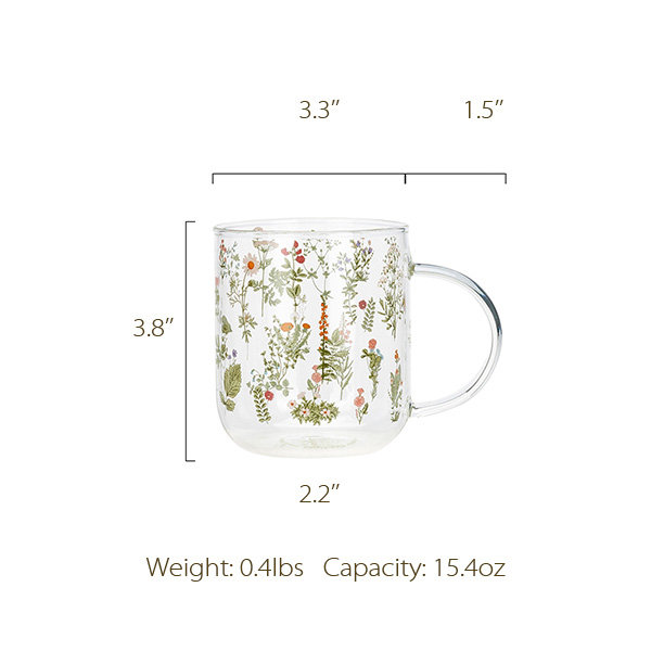 Glass Mug With Fun Designs from Apollo Box