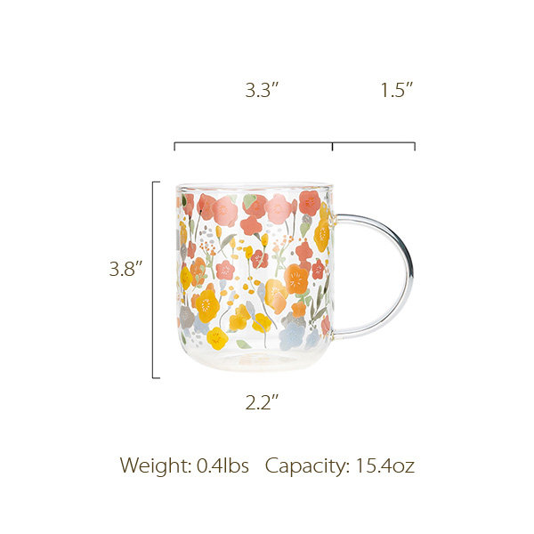 Glass Mug With Fun Designs from Apollo Box