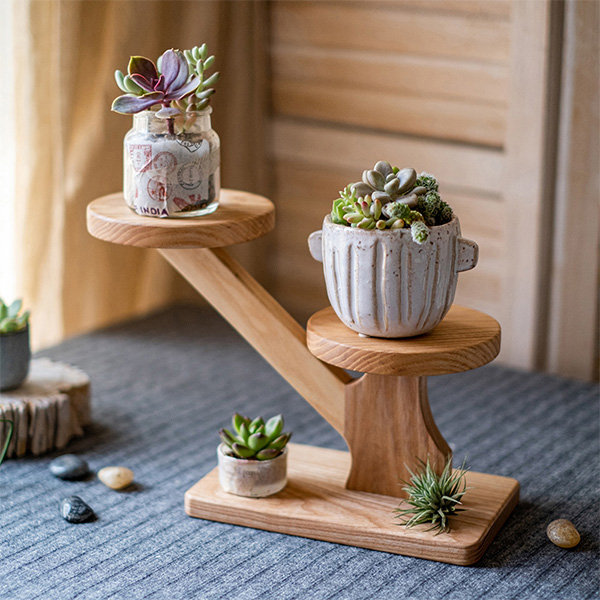 Solid Wood Planter Holder - ApolloBox