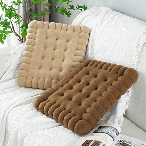 Throw Pillows Set 4 Couch, Cookie Cushions, Biscuit Cushion, Food Cushion