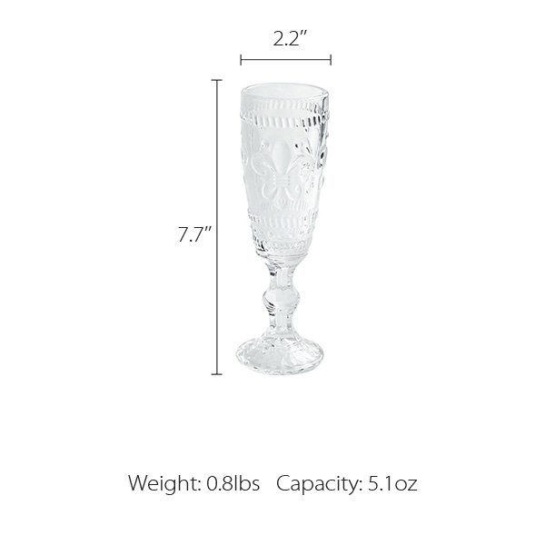 Fluted Textured Champagne Flutes | Set of 4 | Living Beautifully