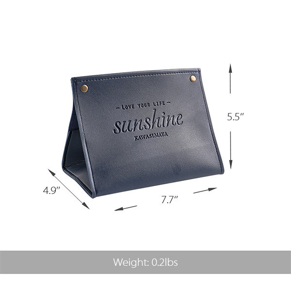 Leatherette Gray Tissue Box – On The Table
