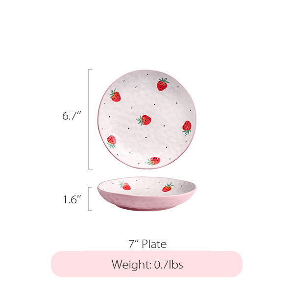 Cute Strawberry Inspired Tableware - Bowl - Plate - 6 Patterns