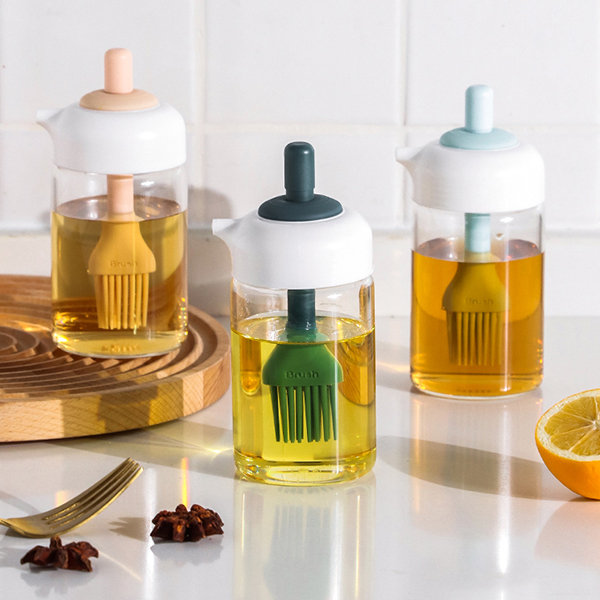 Olive Oil Bottle With Silicone Brush – Kitchen Sidekiks