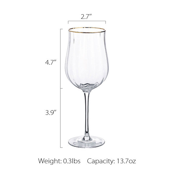 Chardonnay Wine Glass Dimensions & Drawings