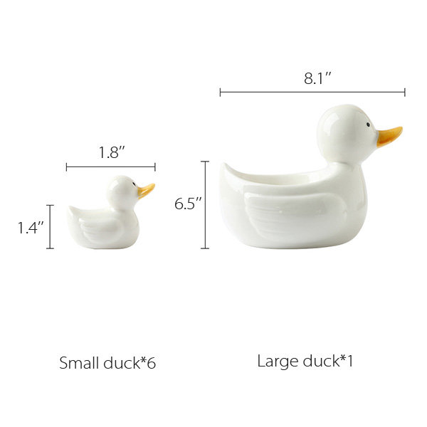 Cute Duck Inspired Chopstick Rest Set And Bowl - ApolloBox