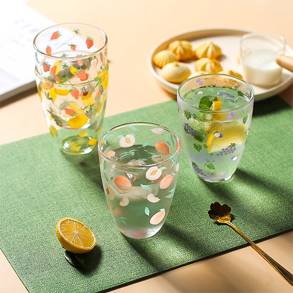 Sweet Fruit Straw Glass Cup - ApolloBox